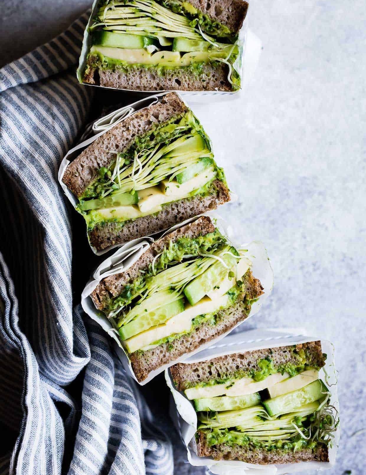 Avocado Green Goddess Sandwiches With Havarti