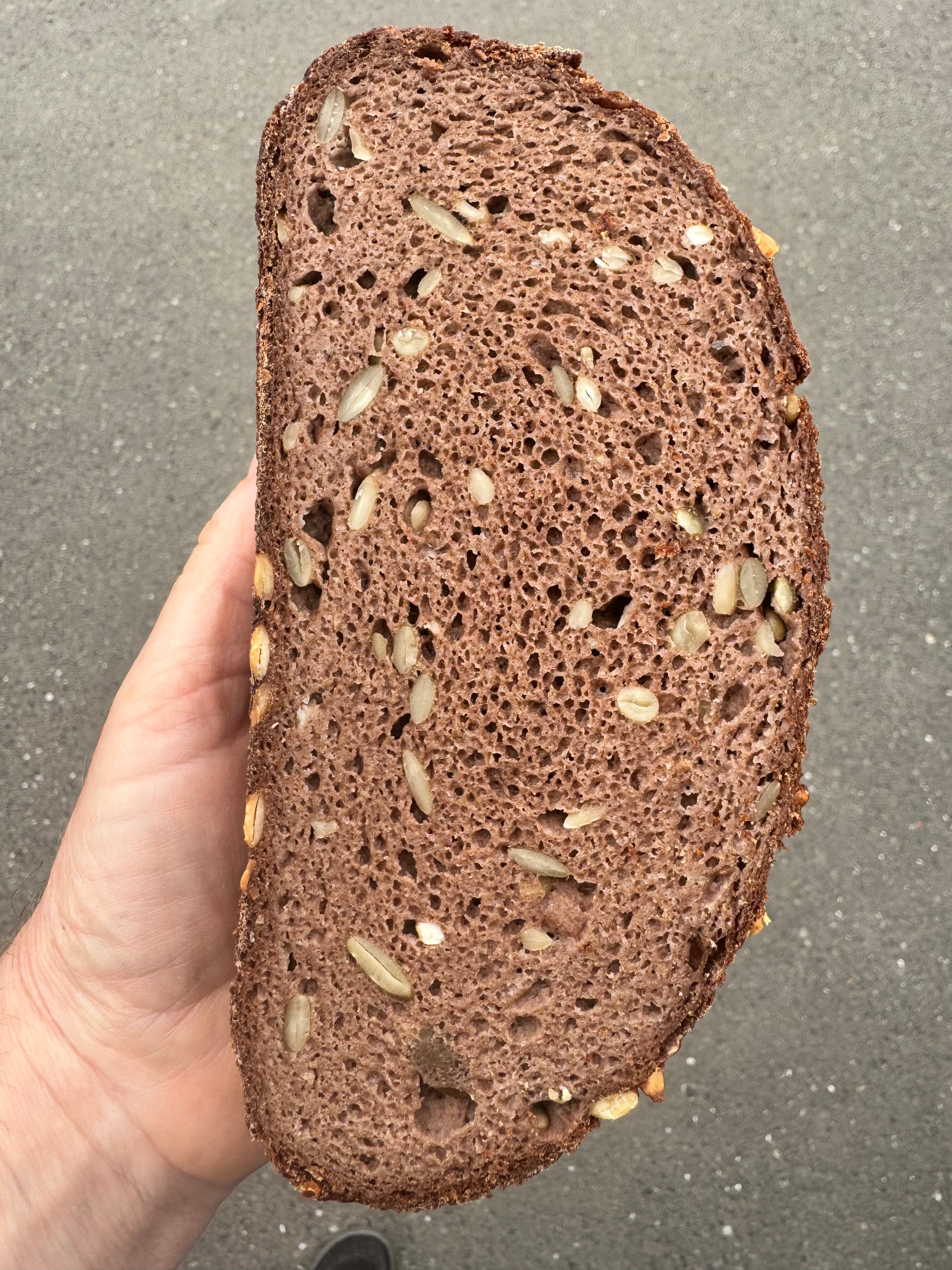 Whole grain Teff sourdough seedy boule